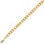 Pulsera oro 18k barbada hueca brillante para mujer de 20 cm